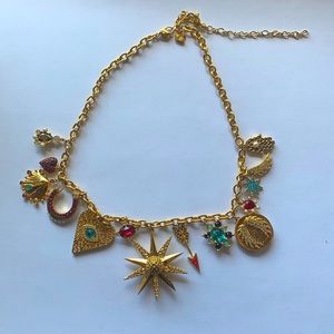 Swarovski Gold Lucky Goddess Charms Necklace